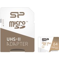 Карта памяти Silicon-Power Superior Pro A2 microSDXC SP064GBSTXKA2V20SP 64GB (с адаптером)