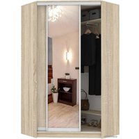 Шкаф-купе Кортекс-мебель Сенатор ШК30 Классика ДСП с зеркалом (дуб сонома)