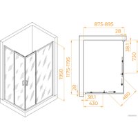 Душевой уголок RGW PA-246B 030824692-14 90x120 (черный/прозрачное стекло)