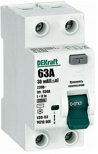 Устройство защитного отключения DEKraft УЗО-03 14210DEK