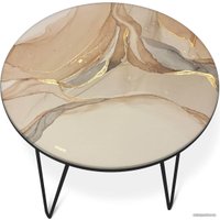 Журнальный столик Sheffilton SHT-CT27 (дымчатый топаз/черный муар)