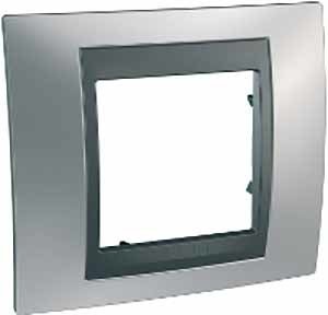 

Рамка Schneider Electric Unica MGU66.002.238 (матовый хром/графит)