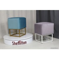 Пуфик Sheffilton SHT-B9 208957 (сиреневая орхидея/белый муар)