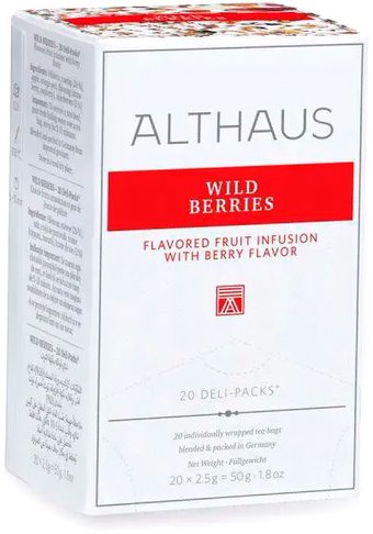 Фруктовый чай Althaus Deli Packs Wild Berries Дикие ягоды 20 шт