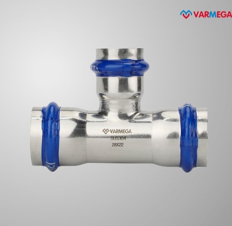 Фитинг Varmega Тройник раструбный Inox Press 28x28x28 VM718282828