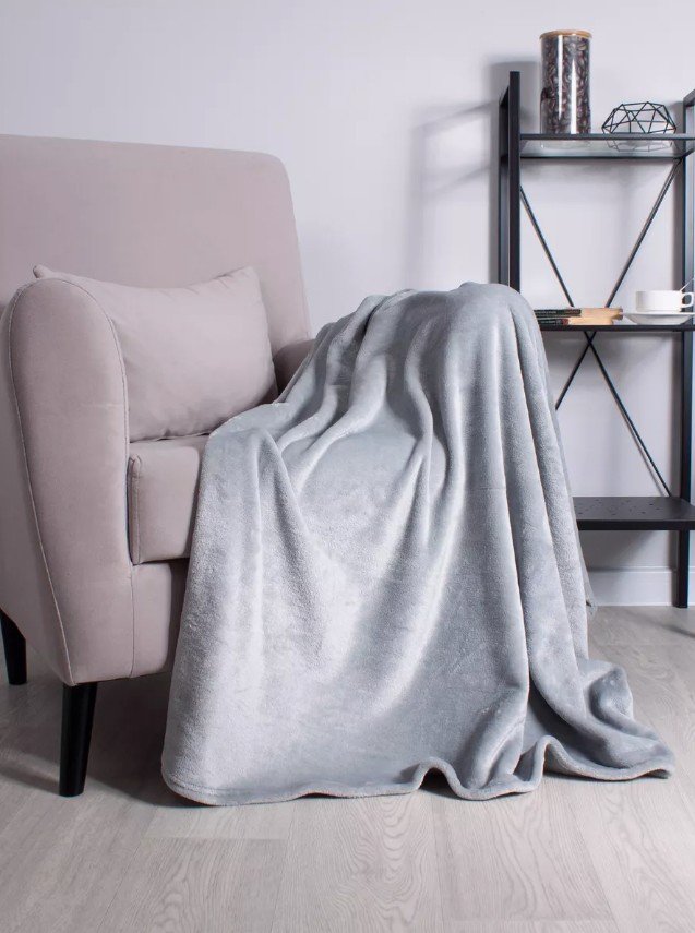 

Плед Casa Conforte Royal Flannel 200x220 6155394 (светло-серый)