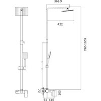 Душевая система  Valfex Antares Black VF.24803-7 в Бресте