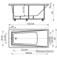 Ванна Aquatek Либра 170x70 (с гидромассажем и экраном, слив слева)