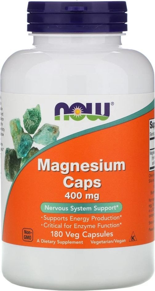 Витамины, минералы Now Foods Магний оксид, Цитрат, Аспартат/Magnesium 400 мг (180 капсул)