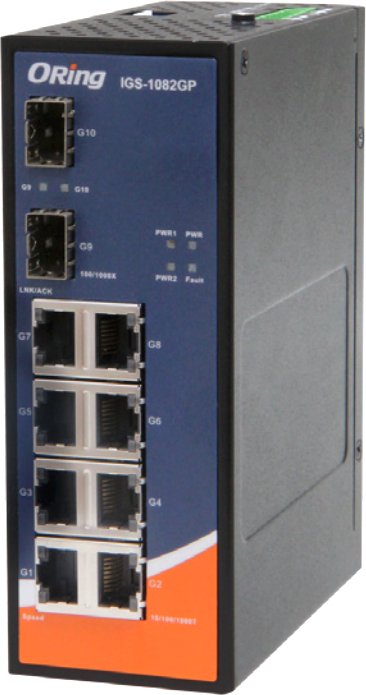 

Неуправляемый коммутатор ORing IGS-1082GP