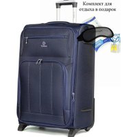 Чемодан 4 ROADS 6161-L 75 см (темно-синий)