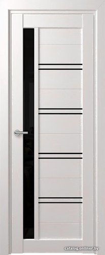 Межкомнатная дверь Юркас Deform D19 ДО 60x200 (дуб шале снежный/lacobel черный)