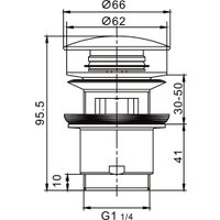 Донный клапан Rose RS01G
