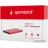 Бокс для накопителей 2.5" Gembird EE2-U3S-3-R (красный)