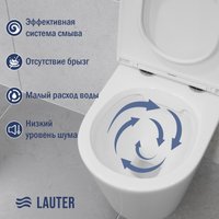 Унитаз подвесной Lauter Longer 2110822 + TECE Kit 9400412 с кнопкой (хром)