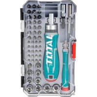 Набор отвертка с битами и головками Total TACSD30556 (55 предметов)