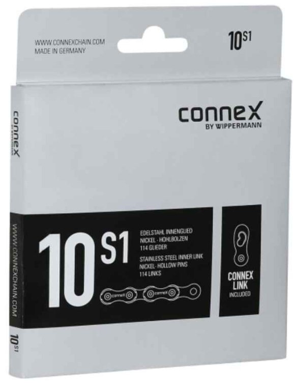 

Цепь велосипедная Connex 10s1 1/2"x11/128" 114L