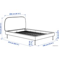 Кровать Ikea Вадхейм 200x180 (светло-зеленый, гуннаред) 204.656.68