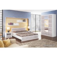 Кровать Anrex Olivia 160x200 с ПМ (вудлайн кремовый/дуб анкона)