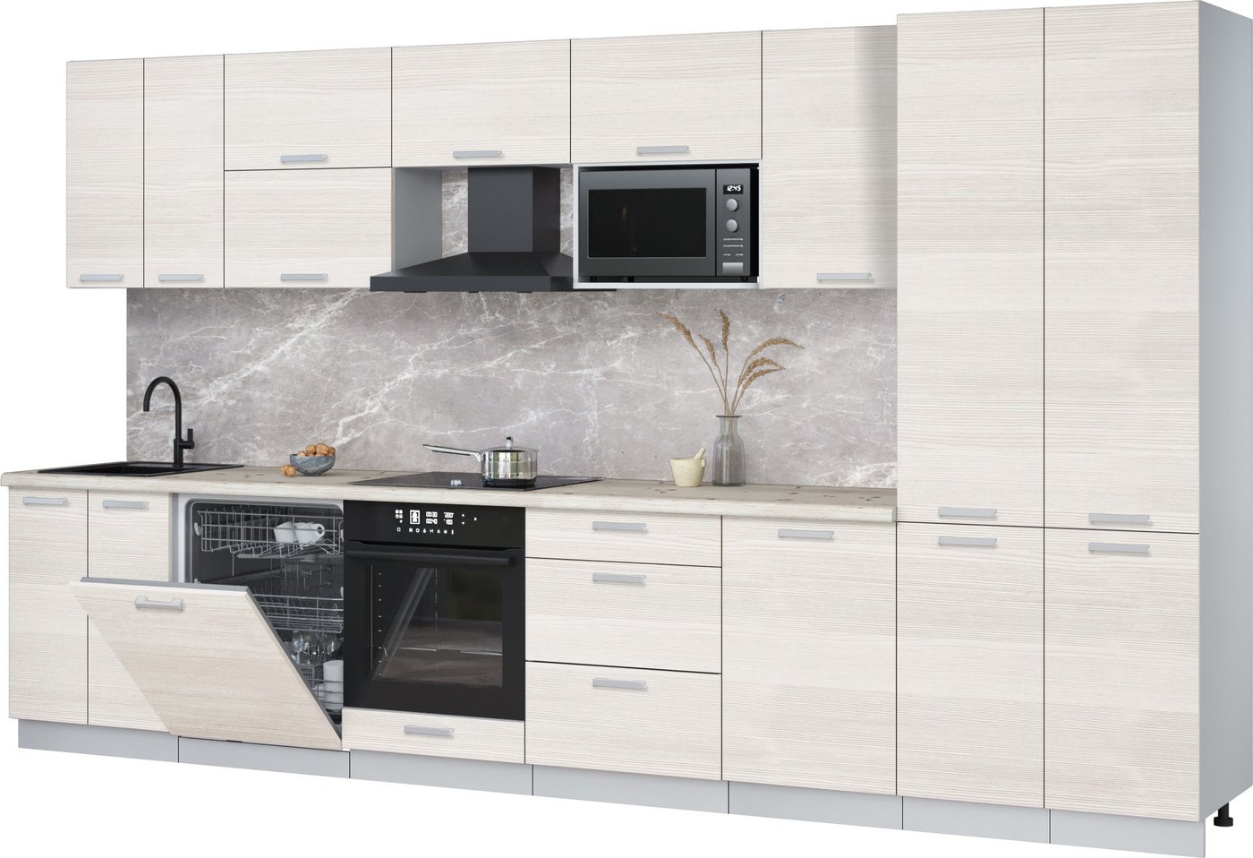 

Готовая кухня Интерлиния Мила Лайт 3.7-ПМ2 (вудлайн кремовый/вудлайн кремовый/бискайская сосна)