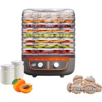 Сушилка для овощей и фруктов Великие Реки Волга-9 (серый/оранжевый)