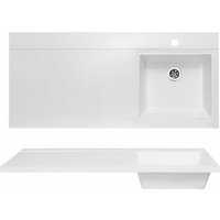 Умывальник Runo Гамма 105 лайт с левым крылом (белый)