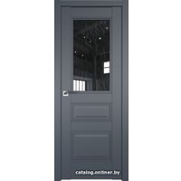 Межкомнатная дверь ProfilDoors 67U L 80x200 (антрацит/стекло дождь черный)