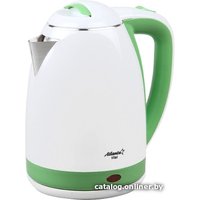 Электрический чайник Atlanta ATH-2437 (белый/зеленый)