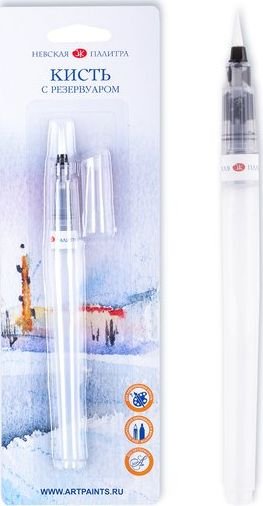 

Кисть с резервуаром для воды Невская палитра С резервуаром круглая №2 1571031202