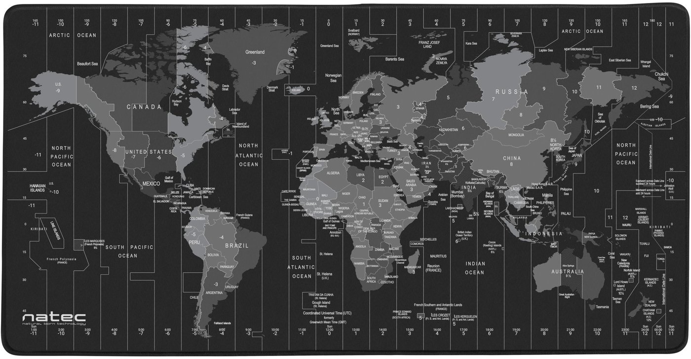 

Коврик для стола Natec Time Zone Map Maxi