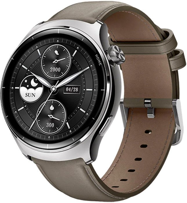 Умные часы Mibro Lite 3 Pro (с серым кожаным ремешком)
