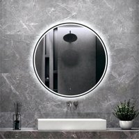  Алмаз-Люкс Зеркало Cairo Blaсk 80dh-6 (с подсветкой, датчиком движения и подогревом)