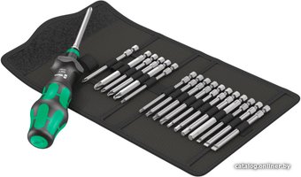 Набор отвертка с битами Wera Kraftform Kompakt Turbo 1 057482 (19 предметов)