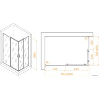 Душевой уголок RGW PA-040B 3508104082-24 80x120 (черный/матовое-сатинат стекло)