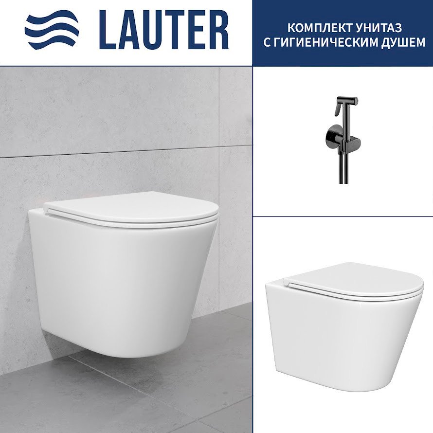 

Унитаз подвесной Lauter Longer 2110822 + Breez 21GN7072BM