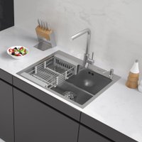 Кухонная мойка ARFEKA ECO AR мойка 600*500, коландер, дозатор SATIN