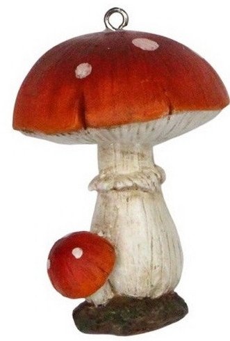 

Елочная игрушка Gisela Graham Potting Shed Мухомор двойной 11158_1