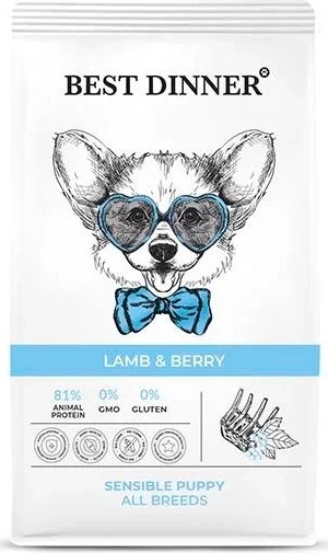 

Сухой корм для собак Best Dinner Puppy Sensible Lamb & Berry (12 кг)