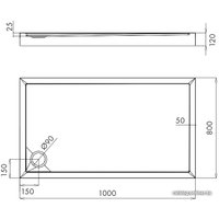 Душевой поддон Omnires Camden 80x100 (правый)