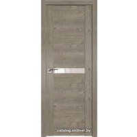 Межкомнатная дверь ProfilDoors 2.01XN L 50x200 (каштан темный, стекло Lacobel Перламутровый лак)