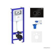 Инсталляция для унитаза Lavinia Boho Relfix 5 в 1 77010041 (черное стекло)