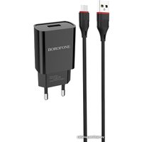 Сетевое зарядное Borofone BA20A microUSB (черный)