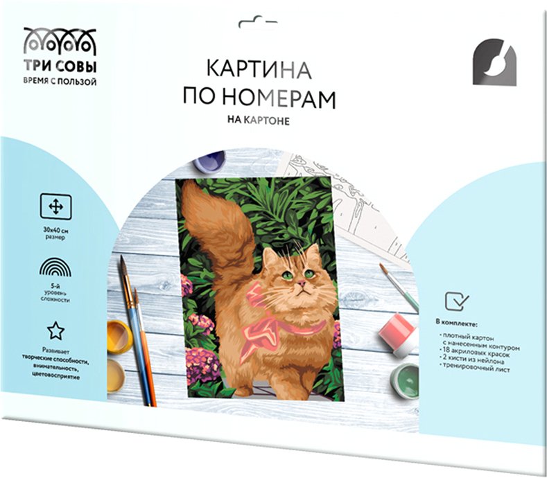 

Картина по номерам Три совы Прогулка по саду КК_44042