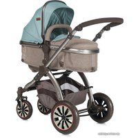 Универсальная коляска Lorelli Aurora 2018 (3 в 1, Beige&Green Bear)