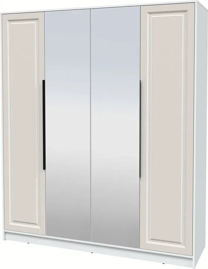 

Шкаф распашной Интерлиния Концепт КТ-Ш4з Деко (белый платинум/кашемир)