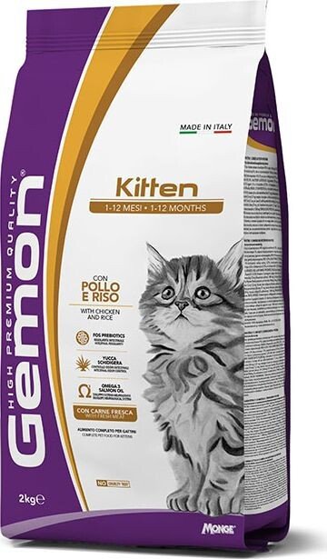 Сухой корм для кошек Gemon Cat Kitten Курица и рис 2 кг