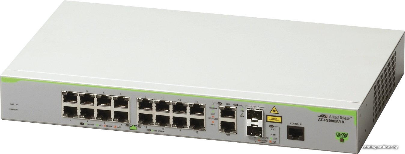 Управляемый коммутатор 3-го уровня Allied Telesis AT-FS980M/18