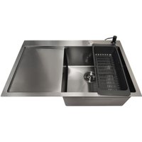 Кухонная мойка Stellar Decor S6550NB-R-D (нано черный)