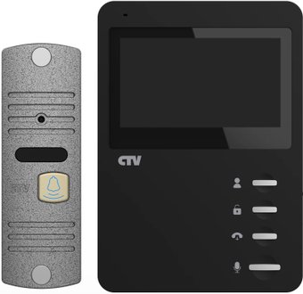Комплект видеодомофона CTV CTV-DP1400N (черный/серебристый)