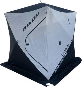 Палатка для зимней рыбалки Bison Legend 2 (белый/черный)